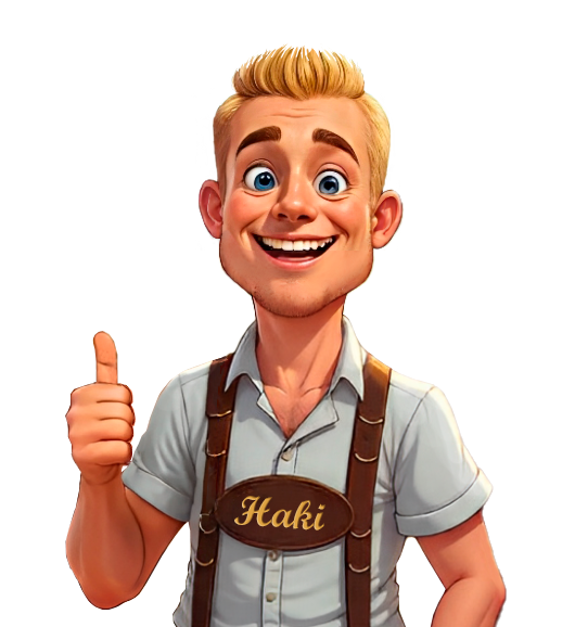 Haki, the Haki Travels mascot, giving a thumbs up