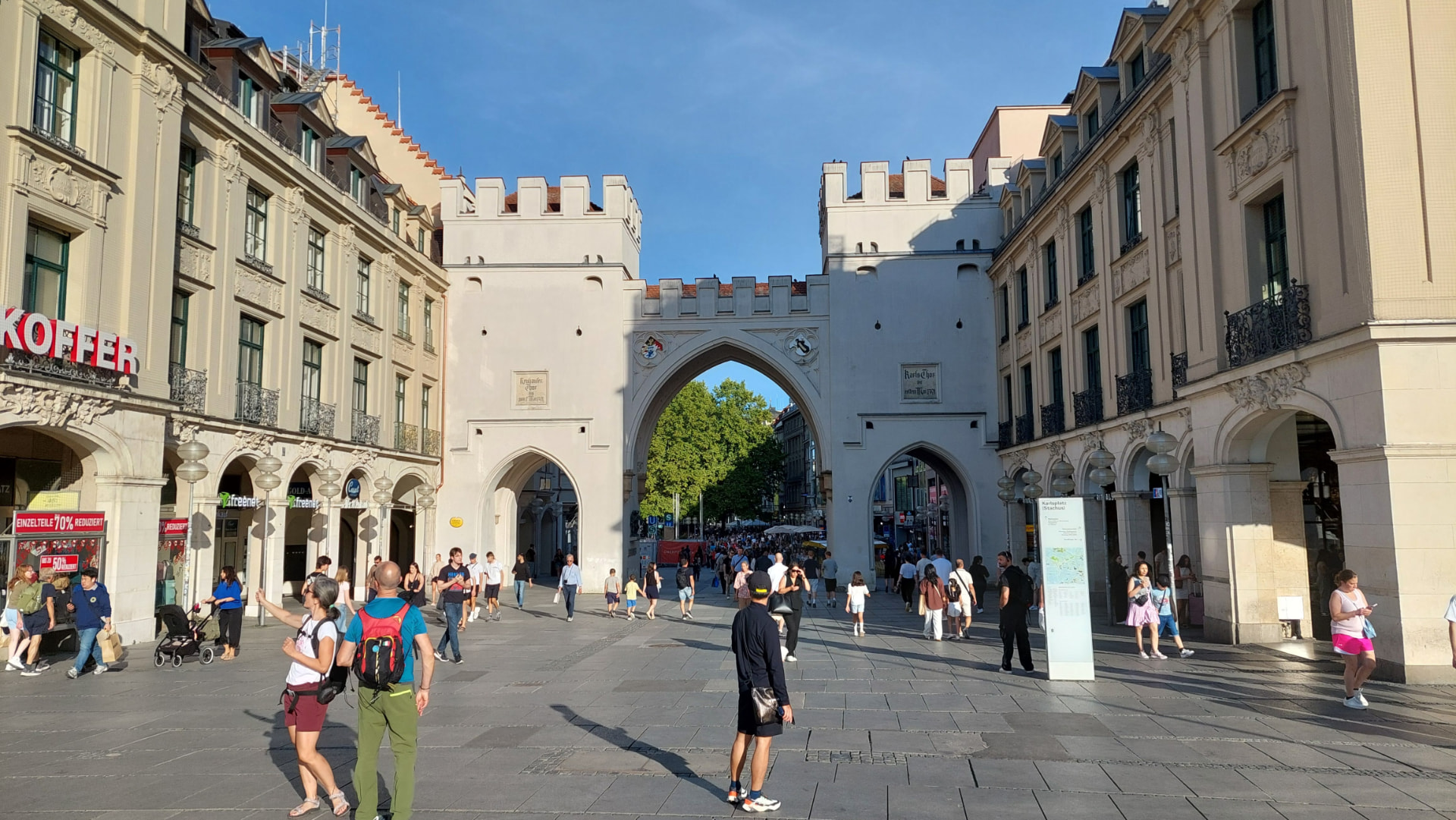 The Karlstor gate at Karlsplatz (Stachus), the western entrance into Munich's old town pedestrian zone