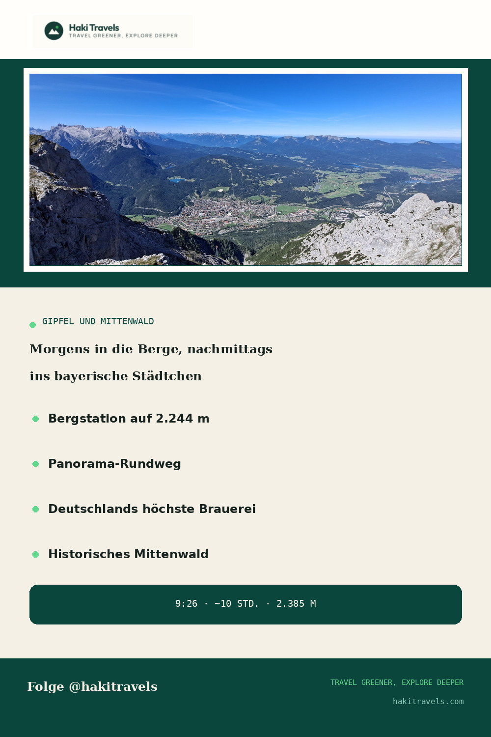Ausflugsführer für Karwendel und Mittenwald auf Deutsch